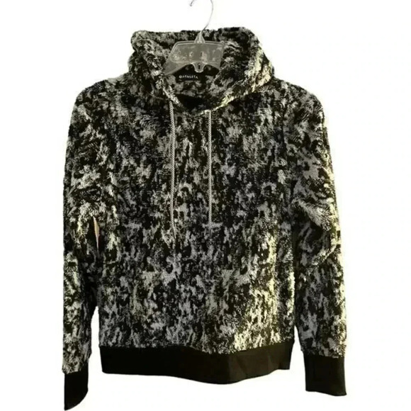 Athleta Glacier Black Tugga Sherpa‎ Jacquard Hoodie - Picture 8 of 14